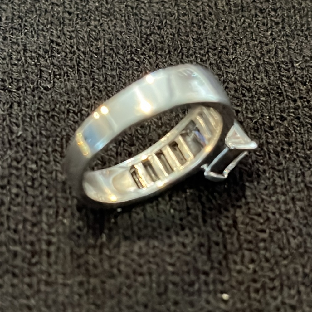 Sterling Square Cut CZ Ring-6 - Picture 5 of 11